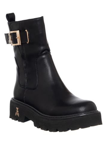 Patrizia Pepe Leder-Boots in Schwarz