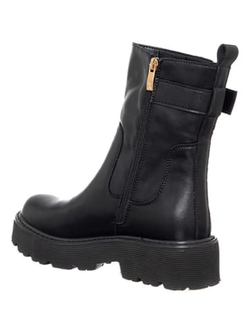 Patrizia Pepe Leder-Boots in Schwarz
