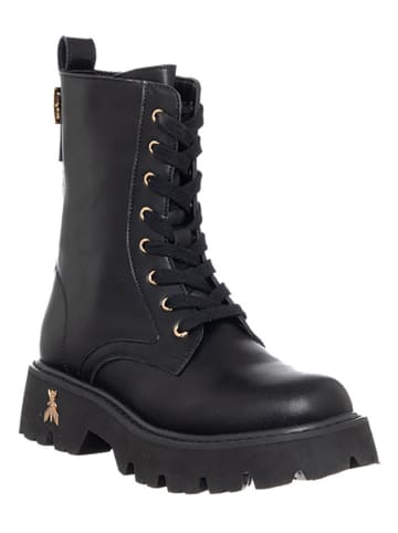 Patrizia Pepe Leder-Boots in Schwarz