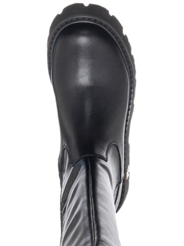 Patrizia Pepe Leder-Stiefel in Schwarz