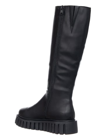 Patrizia Pepe Skórzane kozaki w kolorze czarnym