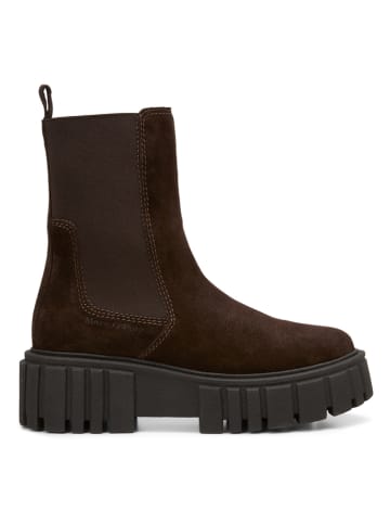 Marc O'Polo Shoes Skórzane sztyblety w kolorze brązowym