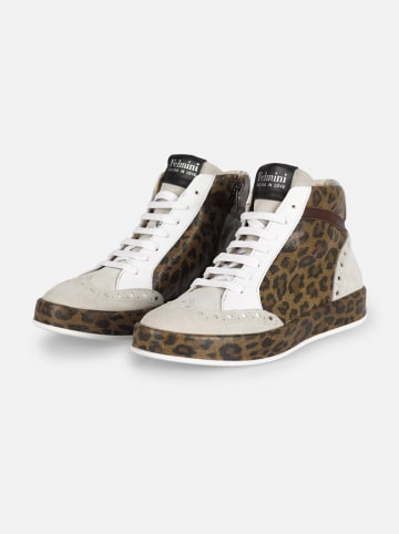 Felmini Leder-Sneakers in Weiß/ Hellbraun
