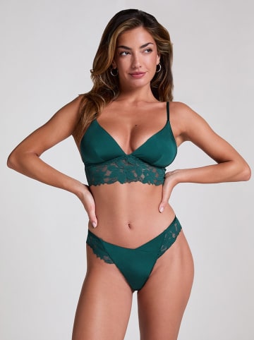 Hunkemöller Top "Lana" w kolorze ciemnozielonym