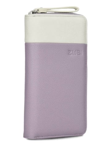 Zwei Geldbörse in Lila/ Weiß - (B)11 x (H)20 x (T)3 cm