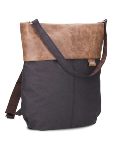 Zwei Schultertasche in Schwarz/ Hellbraun - (B)33 x (H)34 x (T)14 cm