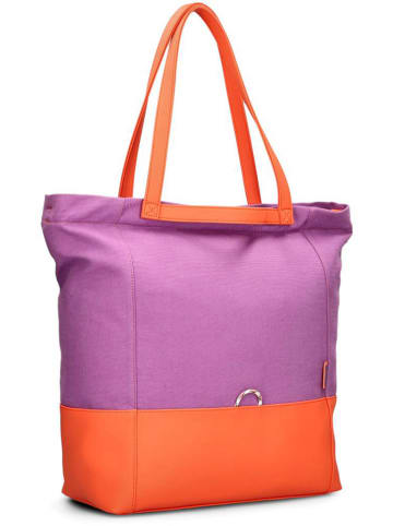 Zwei Shopper "Fiorella FI200" in Lila/ Orange - (B)44 x (H)38 x (T)19 cm