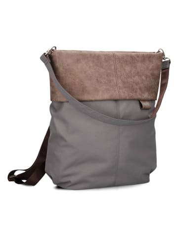 Zwei Schultertasche in Grau/ Hellbraun - (B)33 x (H)34 x (T)14 cm