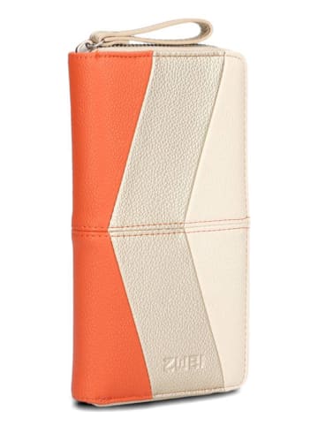Zwei Geldbörse in Beige/ Orange - (B)11 x (H)20 x (T)3 cm