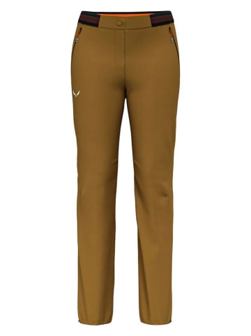 Salewa Spodnie funkcyjne "Pedroc 4" w kolorze jasnobrązowym