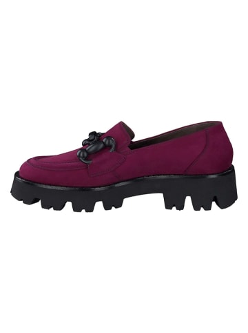 Paul Green Skórzane mokasyny w kolorze fioletowo-czarnym