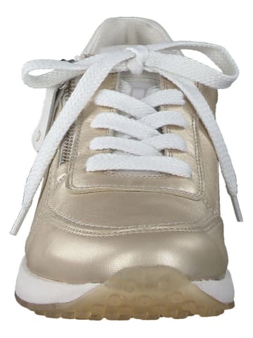 Paul Green Leder-Sneakers in Gold