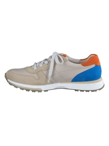 Paul Green Leren sneakers beige/blauw