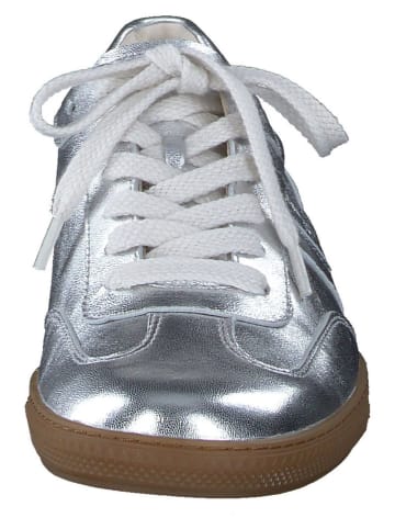 Paul Green Leren sneakers zilverkleurig