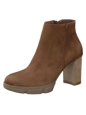 Paul Green Leder-Stiefeletten in Hellbraun