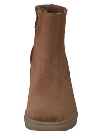 Paul Green Leder-Stiefeletten in Hellbraun