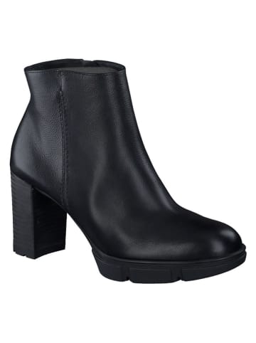 Paul Green Leder-Stiefeletten in Schwarz