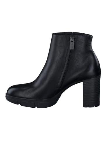 Paul Green Leder-Stiefeletten in Schwarz