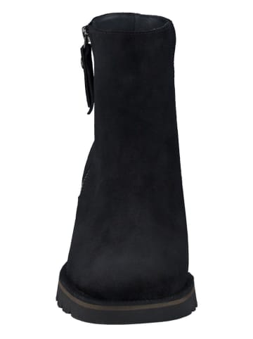 Paul Green Leder-Stiefeletten in Schwarz