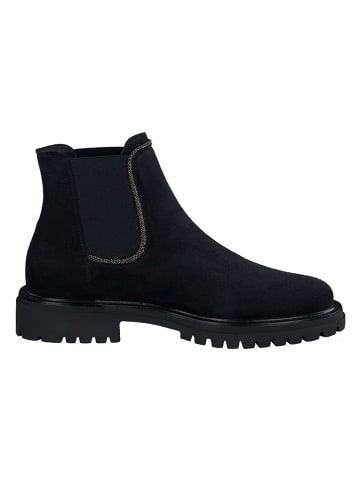 Paul Green Leder-Chelsea-Boots in Schwarz