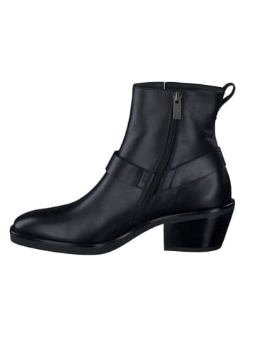 Paul Green Leder-Stiefeletten in Schwarz