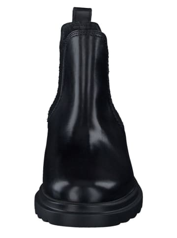 Paul Green Leren chelseaboots zwart