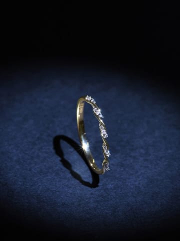 DIAMANTA Gouden ring "Eternelle torsade" met diamanten