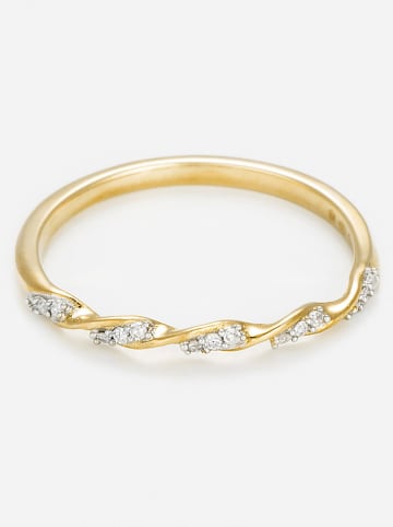 DIAMANTA Gouden ring "Eternelle torsade" met diamanten