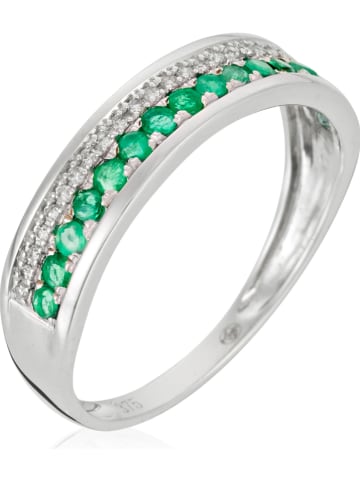 DIAMANTA Weißgold-Ring "Double voie" mit Diamanten