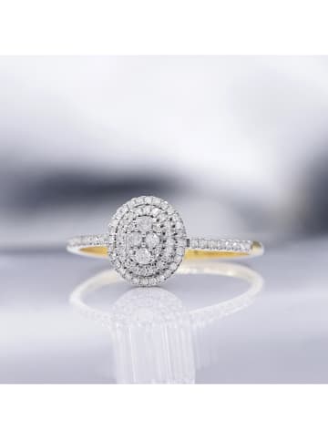 CARATELLI Gold-Ring "Beauty Queen" mit Diamanten