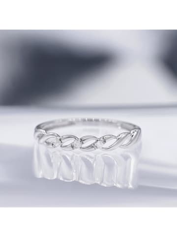CARATELLI Witgouden ring "Beautiful twist" met diamanten