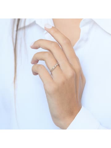 CARATELLI Złoty pierścionek "Beautiful Twist" z diamentami