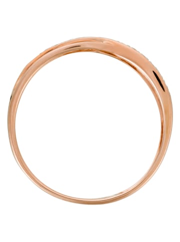 DIAMANTA Roségold-Ring "Curl" mit Diamanten