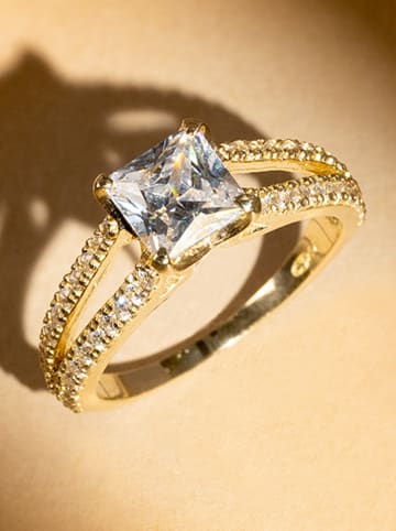 L instant d Or Gouden ring "La merveilleuse" met edelstenen