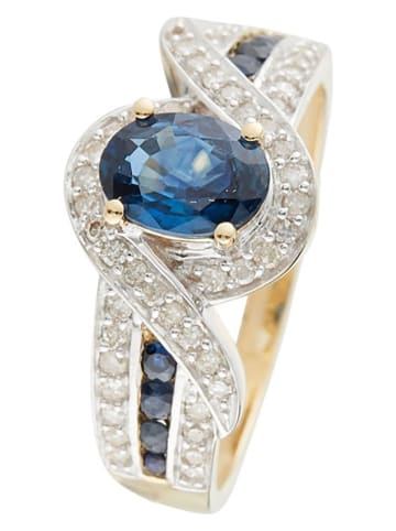 DIAMOND & CO Złoty pierścionek "Romblon" z diamentami