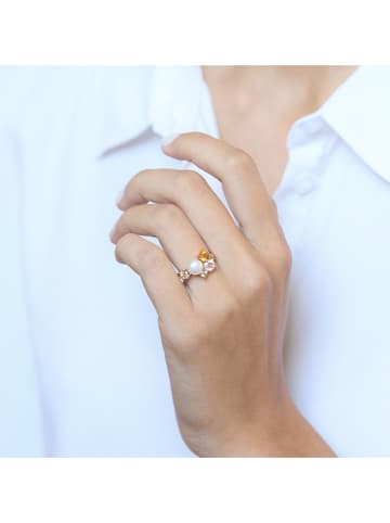 DIAMOND & CO Gold-Ring "Pikine" mit Edelsteinen