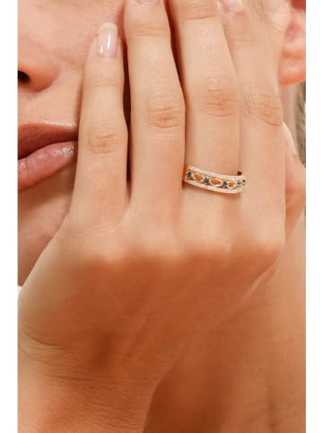 DIAMANTA Gold-Ring "Sapphire Crown" mit Diamanten