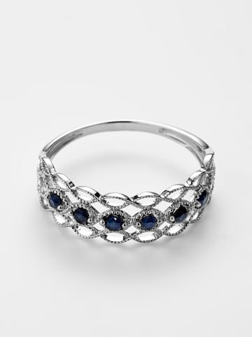 CARATELLI Weißgold-Ring "Pianosa" mit Edelsteinen