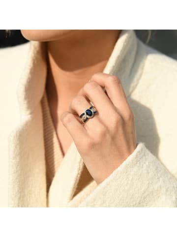 CARATELLI Gold-Ring "Dakan" mit Diamanten