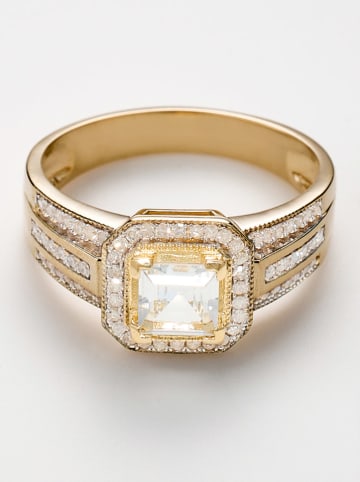 DIAMOND & CO Gold-Ring "Remban" mit Diamanten und Edelstein