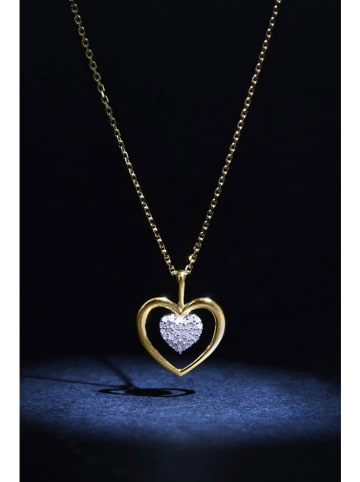 DIAMANTA Gouden hanger "Coeur tendresse" met diamanten
