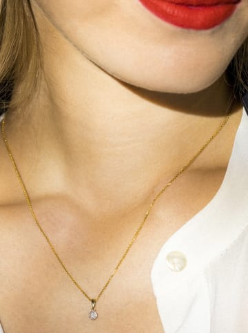 CARATELLI Gold-Anhänger "Idylle" mit Diamanten