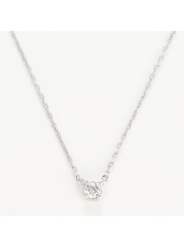 DIAMANTA Weißgold-Halskette "Solitaire" mit Diamant - (L)42 cm