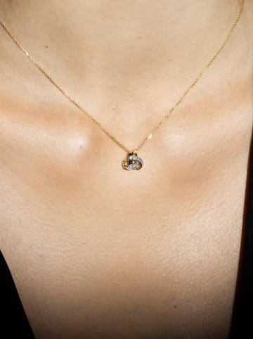 DIAMANTA Gold-Anhänger "Noeud Elegance" mit Diamanten
