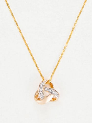 DIAMANTA Gold-Anhänger "Noeud Elegance" mit Diamanten