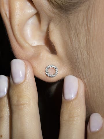 DIAMANTA Weißgold-Ohrstecker "Simplicité" mit Diamanten