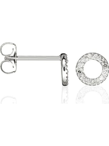 DIAMANTA Witgouden oorstekers "Simplicité" met diamanten