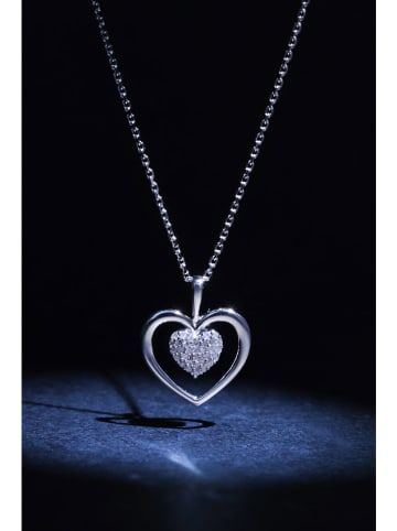 DIAMANTA Weißgold-Anhänger "Coeur Tendresse" mit Diamanten