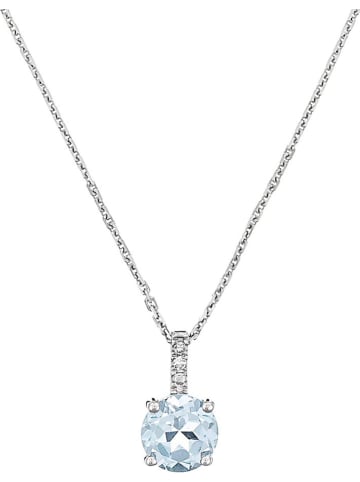 DIAMANTA Weißgold-Anhänger "Blue Light" mit Diamanten