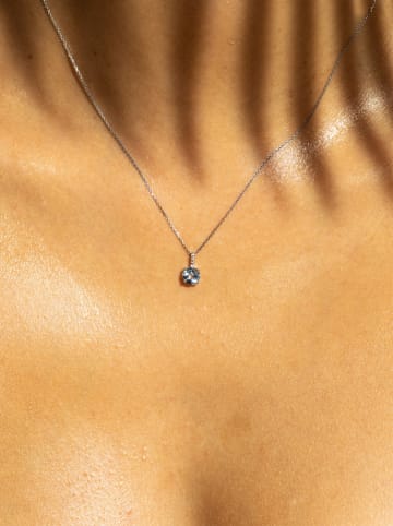DIAMANTA Weißgold-Anhänger "Blue Light" mit Diamanten